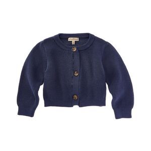 Mon Tresor Girls  Chunky Knit Cardigan, Blue